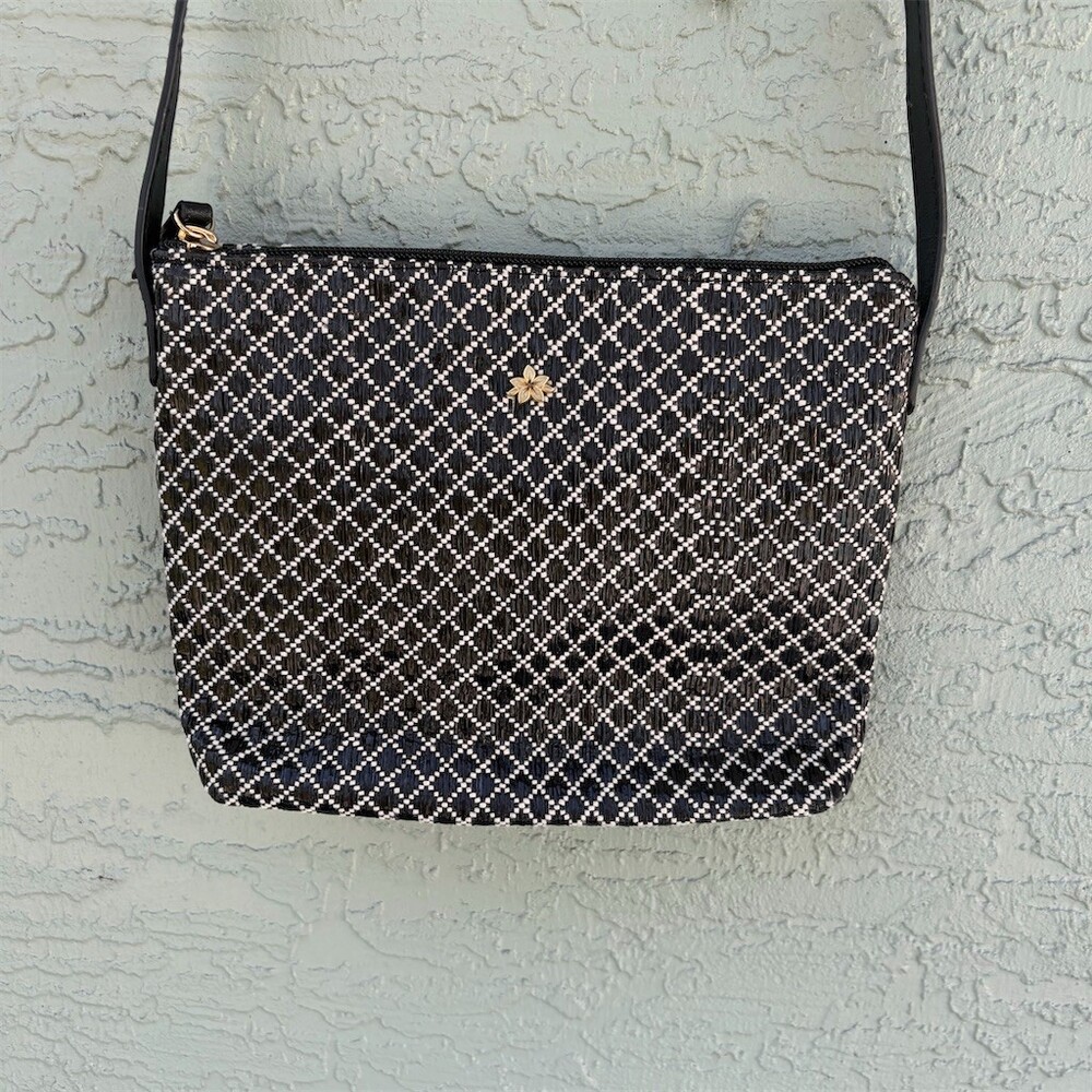 Cappelli Crossbody Bag Small Black & White Geometric Zip